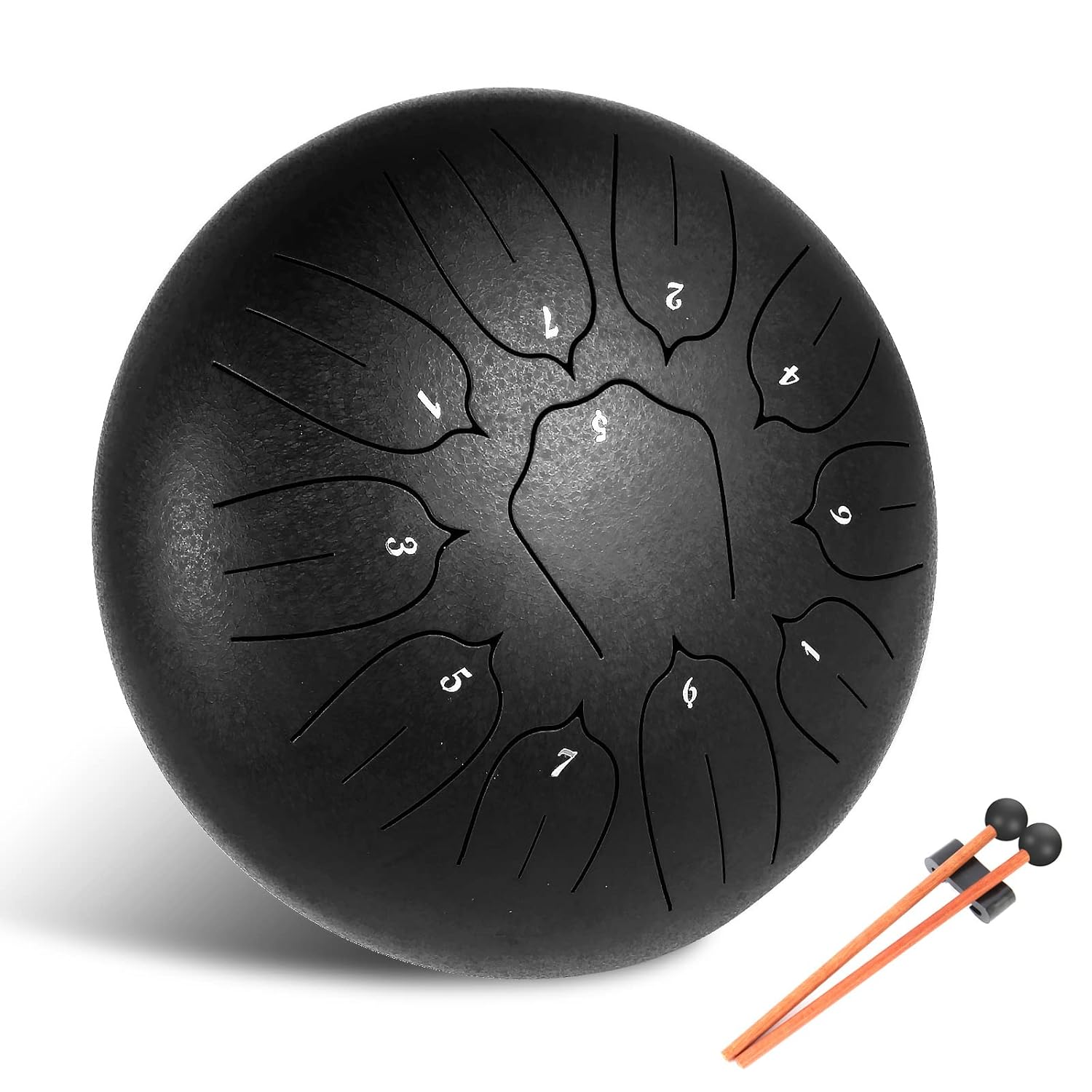 6 inch 11-Tone Steel Tongue Drum | with Drumsticks
