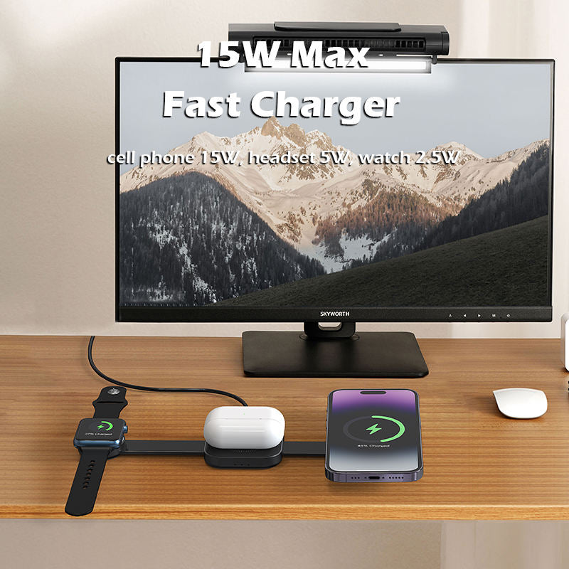 3 in 1 Portable Foldable Wireless Charger | Qi2 certified | 15W Fast